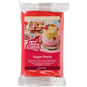 Funcakes FunCakes potahový fondán Fire Red - červený - 250g