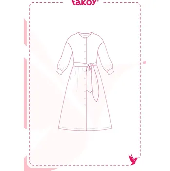 Elektronický PDF střih dámské šaty Dorothy-40-46