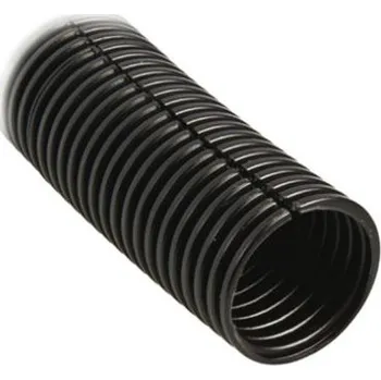 kabelová chránička Instalační trubka Ohebná, dělená Černá 10.7mm Plast 25m ID 10.7mm, vnější průměr: 16mm