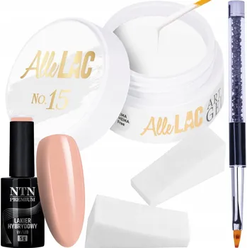 Lak na nehty Základní Sada pro Nehty Babyboomer 4v1: Gel Lak, Štěteček a Houbičky