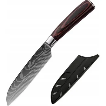 Kuchyňský nůž NŮŽ Santoku TVRDÁ OCEL kuchyňský OSTRÝ Japonský 24 cm