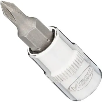 Gola hlavice Vigor V2593N Nástrčná hlavice křížová PH0 1/4"