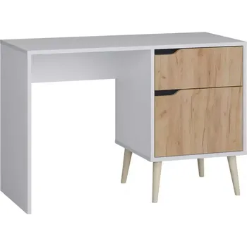 Kancelářská sestava Psací stůl Agnar dub craft zlatý+bílá