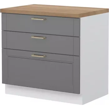 Kuchyňská skříňka Kuchyňská Skříňka Tara R-90-3f/4 3s Standard graphite mat