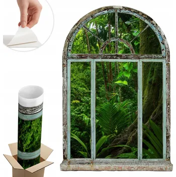 Fototapeta Samolepka na stěnu Fototapeta do Domu, Obýváku, Imitace Okna 89x130 Tropické Okno