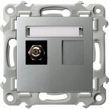 Elektrická zásuvka JEDNODUCHÁ EKVIPOTENCIÁLNÍ SVORKA OSPEL SAFÍR GPE-1Z/m/18 STŘÍBRO