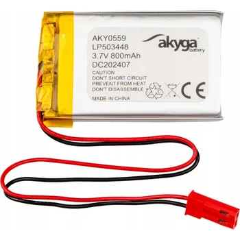 Akumulátor Li-Po LP503448 Akyga AKY0559 3.7V / 800mAh PCM s konektorem JST 2-Pin