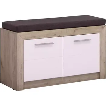 Botník Astor dub šedá/bílá lesk 11008566