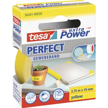 Izolační páska tesa PERFECT 56341-00030-03 páska se skelným vláknem tesa® Extra Power žlutá (d x š) 2.75 m x 19 mm 1 ks