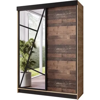 Kancelářská sestava Skříň Vena 167 dub craft zlatý + old style