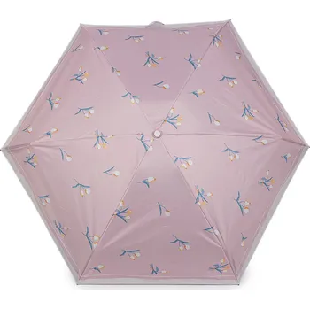 Deštník Dámský mini skládací deštník tulipány, velké, 1 pudrová