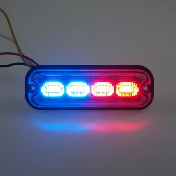 Autodíl Predator 4x4W LED, 12 - 24V, červeno-modrý, ECE R10, br004RB