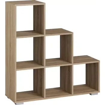 Kancelářská sestava Regál schodki 3x3 dub sonoma