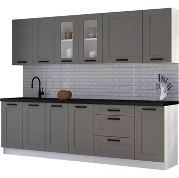 Kuchyňská linka Kuchyňská linka Luna claygrey/bílá 260 bez pracovní desky