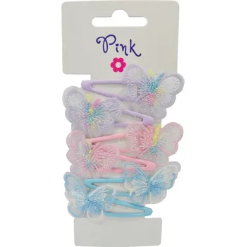 Sponky do vlasů s motýlkem 6ks