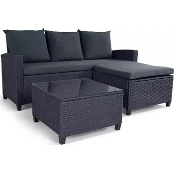 Zahradní sestava Zahradní sestava z umělého ratanu Skipper černý