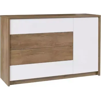 Kancelářská sestava Komoda Latika 137 cm Dub Burgund/Bílá