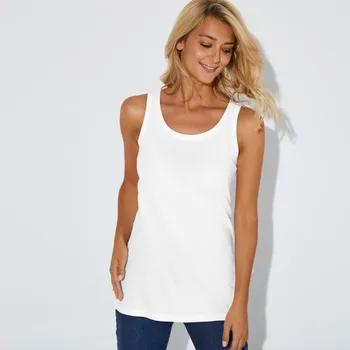 Jednobarevný žerzejový top z bio bavlny, eco-friendly produkt bílá 52