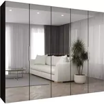 Skříň Marbella III 250 černá/stříbrná