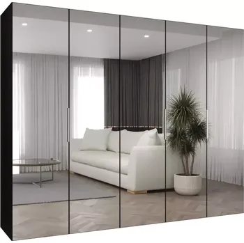 Předsíňová stěna Skříň Marbella III 250 černá/stříbrná