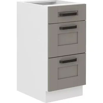 Kuchyňská skříňka Kuchyňská skříňka Luna claygrey/bílý 40D 3S BB