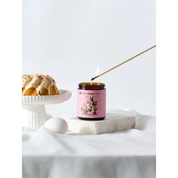 Svíčka Sinsay - Velikonoční sójová vonná svíčka Hiskin - Bunny Kisses - pastelová růžová - 519IN-03X - 519IN-03X-ONE