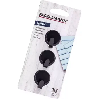 Háčky kulaté 3cm śred, inox, black 61343