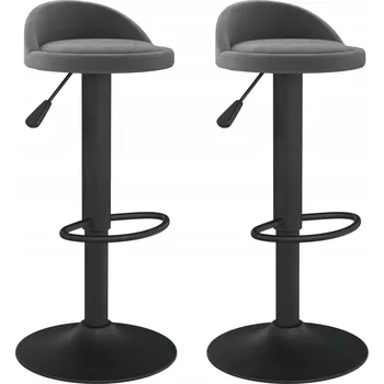 Barová židle Barové židle otočné, nastavitelné, Samet tmavě šedá, 36x38x(72-94) cm