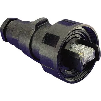 Bulgin neupravený zástrčkový konektor pro senzory - aktory, PX0834/B, piny: 8P8C, 1 ks