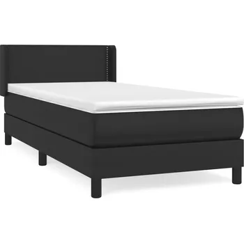 Postel Kontinentální postel s matrací 193 x 93 x 78/88 cm, černá, černo-bílá