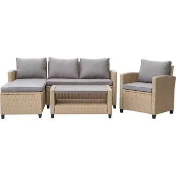 Zahradní nábytek Zahradní sestava z umělého ratanu Stockholm Mini natural