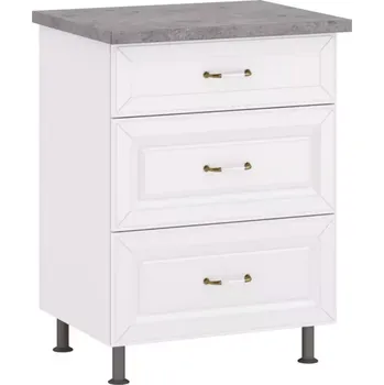 Kuchyňská skříňka Patricia 60 cm, bílá, D60 3S