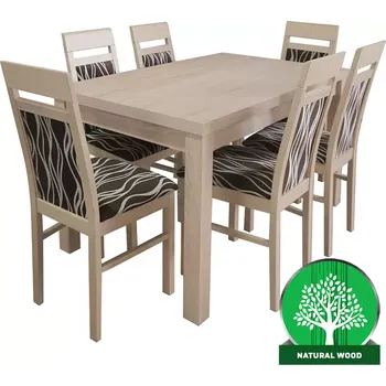 Jídelní set Jídelní set Lucek 1+6 Dub Sonoma 140x80+80