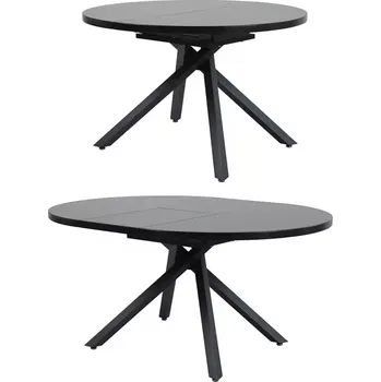 Jídelní set Stůl Draco B10038-120(160)X120 černá mat