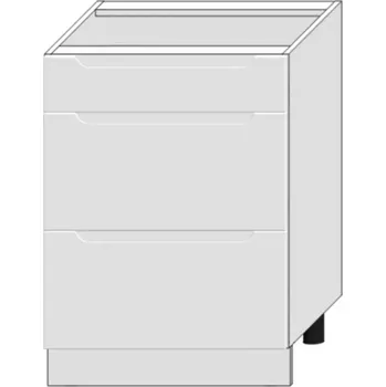 Kuchyňská skříňka Kuchyňská skříňka Zoya D60s/3 bílý puntík/bílá