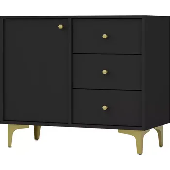 Kancelářská sestava Komoda Tokyo 1 1F 3S černý grafit 814