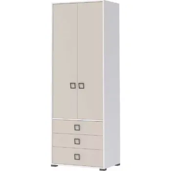 Dětský pokoj Rohová Skříň 2D3S Kiki P23-BE/KI-01 white/sand