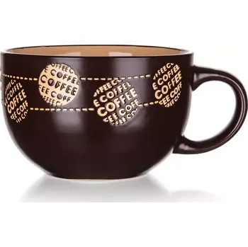 Hrníček kermický Jumbo káva 660 ml hnědý 603881b