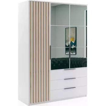 Předsíňová stěna Skříň Sorento 150 bílá+lamel craft zlatá