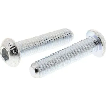 Šroub Šroub s vnitřním šestihranem Ocel hlavice Vypouklý s vnitřním šestihranem M6 25mm Leskle pozinkovaný 1mm