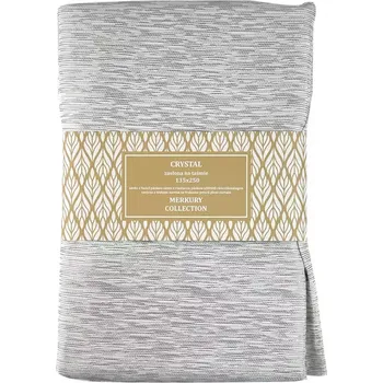 Záclona na řasící pásce Crystal 135x250 šedá Merkury Home