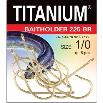 Rybářský háček Háček Robinson s protihrotem, velikost 2, Titanium Baitholder, 10 ks