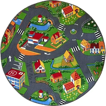 Koberec Koberec Kids Metropolis 1,33/1,33 kulatý šedý