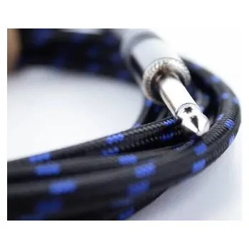 Audio kabel Cordial 14768 jack audio kabel [1x jack zástrčka 6,3 mm (mono) - 1x jack zástrčka 6,3 mm (mono)] 1.50 m černá, modrá Textilní plášť