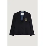 SAKO GANT SLIM WOOL FLANNEL CREST BLAZER EVENING BLUE