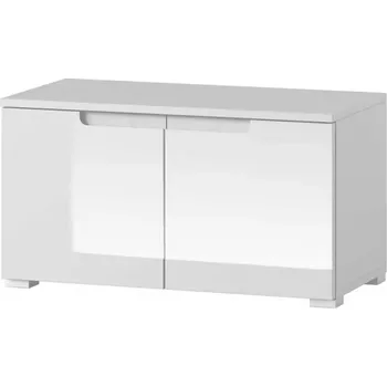 Kancelářská sestava Skříň Selene 79 cm bílá mat / bílá lesk