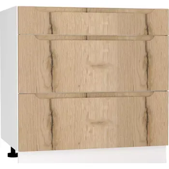 Kuchyňská skříňka Kuchyňská Skříňka Zoya D80s/3 Dub Halifax /Bílý