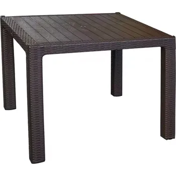 Zahradní stůl Stůl Infinity hnědý, 90x90 cm