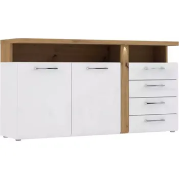 Kancelářská sestava Komoda Tuluza 163 cm Bílý/Dub Artisan