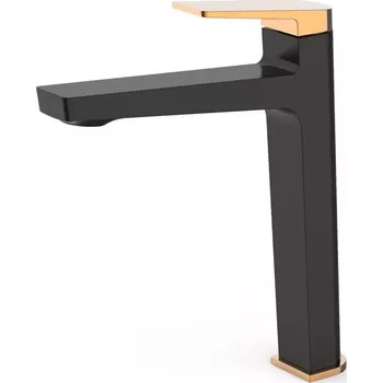 Vodovodní baterie Baterie umyvadlová vysoká Royal Black Rose Gold